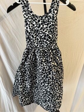 Crewcuts Black and White Floral Sleeveless Party Dress